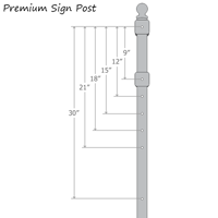 Yellow Premium XL Roll 'n' Pole Sign Post