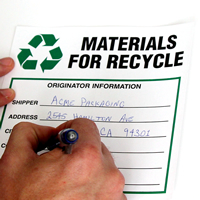 Materials Recovered Label