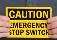 Emergency Stop Switch Caution Labels