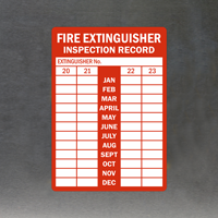 Maintenance Record Labels for Extinguishers