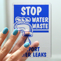 Stop Water Waste Labels