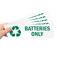 Batteries Only Recycling Label