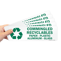 Commingled recyclables paper plastic aluminum label