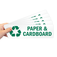 Cardboard recycling sticker
