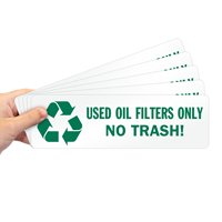 Dispose Oil Filters Properly Signage