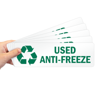 Anti Freeze Label with Recycle Graphic