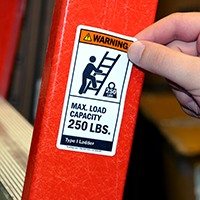 Max. Load Capacity 250 LBS. Label