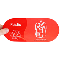 Plastic, Bottles and Jugs Only Vinyl Recycling Stickers