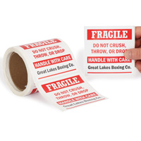 Custom Fragile Handle with Care Labels