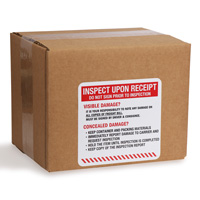 Inspect and Sign Shipping Warning