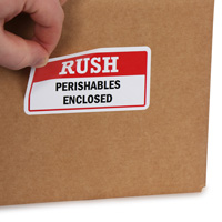 Customizable Rush Shipment Labels