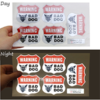 Bad Dog Security Warning label set