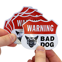 Bad Dog Warning Label set