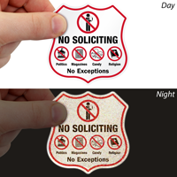 No Soliciting Shield Label