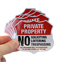 Private Property Shield Label Set