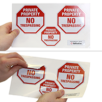 Security Private Property Label Set