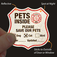Alert - Please Save Our Pets Label