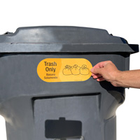 Waste Sorting Sticker for Trash Only