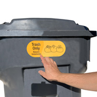 Trash Recycling Reminder Sticker