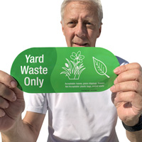 Green waste recycling sticker