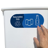 Warning: Returnables Preferred Recycling Label