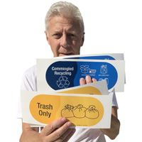 Waste Management Sticker Kit for Trash and Recycling Bins