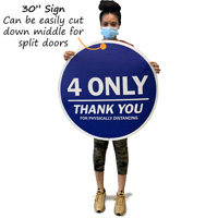 Elevator capacity is only 4 social distancing sign