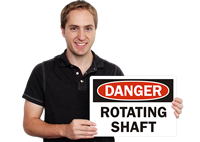 Danger Rotating Shaft Labels