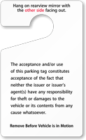Standard Parking Permit Hang Tag