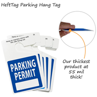 HDPE Plastic Parking Hang Tags