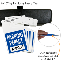 HDPE Plastic Parking Hang Tags