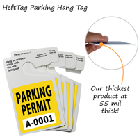 HDPE Plastic Parking Hang Tags