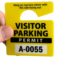 ToughTag™ Small Rearview Mirror Hang Tags, Yellow