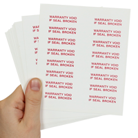 Destructible, ½" x 2" Seals