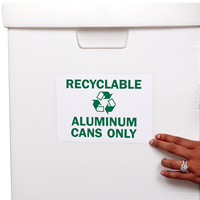 Recyclable Aluminum Cans Signs