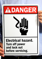 Danger (ANSI) Signs: Electrical Hazard Turn Off Power