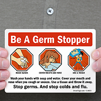 Be a Germ Stopper Restroom Sign