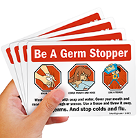 Prevent germ spread notice
