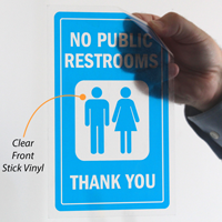 No Public Restrooms Signs