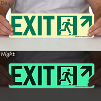 Directional Exit with Arrow Up Sign