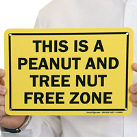 This Is A Tree Nut Free Zone Sign