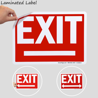 Directional Arrowheads Exit Signs