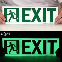 Glow-in-the-Dark Directional Exit Sign