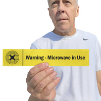 Warning: Microwave in Use Sign