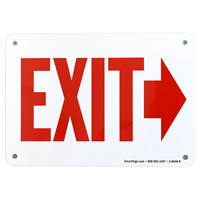 Directional Arrow Exit Sign