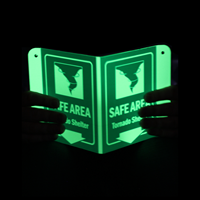 Glow-In-Dark Projecting Emergency Shelter Area Sign