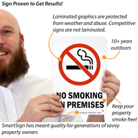No Smoking On Premises Safety Sign