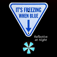 Ice alert reflector at night