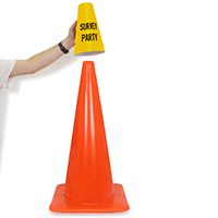 Cone Message Collar Survey Party Road Traffic Sign