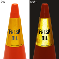 Fresh Oil Cone Message Collar Sign